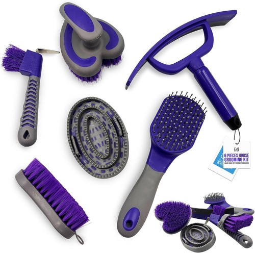 6pc horse grooming - kit, set
