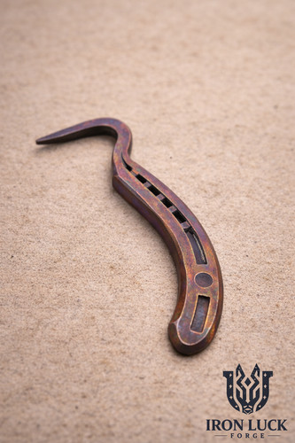 Hand forged hoof - , with