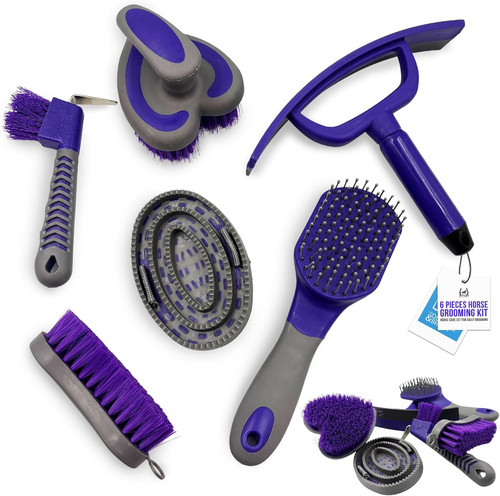 6pc horse grooming kit - 6pc,